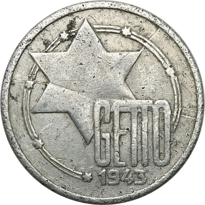 Getto Łódź. 10 Marek 1943, aluminium - odmiana 6/4
